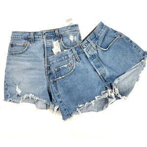 Women's Levi's Shorts Two Pairs Size 26 Cut Off Button Fly